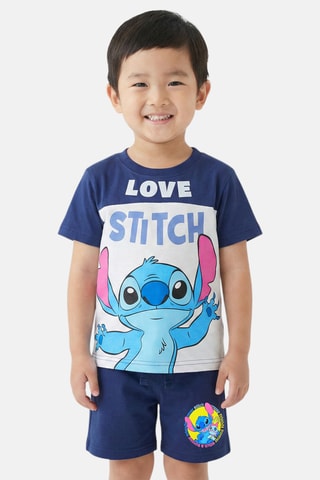 T-shirt en Short Stitch Lilo & Stitch Disney - Marineblauw