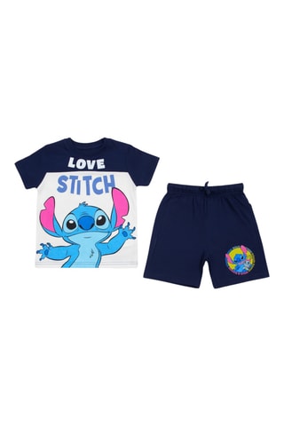 T-shirt en Short Stitch Lilo & Stitch Disney - Marineblauw