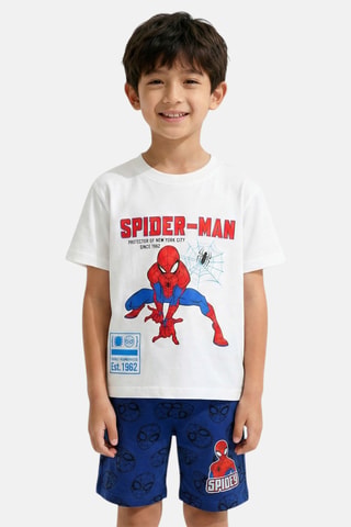 T-shirt en Short Spider-Man Avengers Marvel - Wit