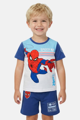 T-shirt en Short Spider-Man Avengers Marvel - Marineblauw