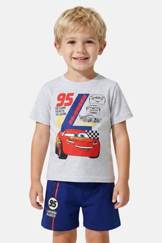 T-shirt en Short Flash McQueen Cars Disney Pixar - Marineblauw