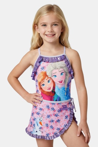 Badpak en Pareo Elsa en Anna Frozen Disney. Roze - Paars