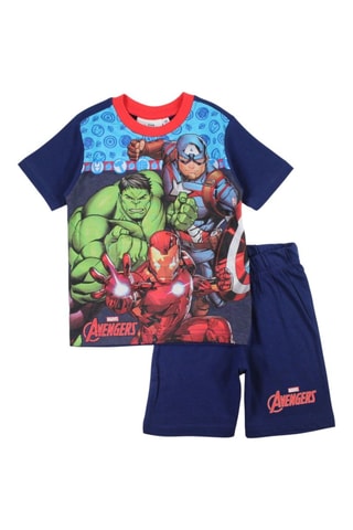 Camiseta y short Los Vengadores Disney - Azul marino - Blanco, rojo y azul