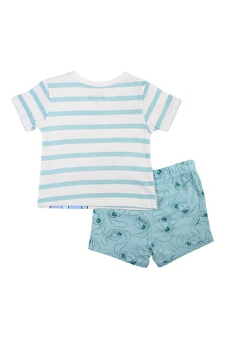 Camiseta y short Stitch Lilo y Stitch Disney - Verde y blanco - Verde