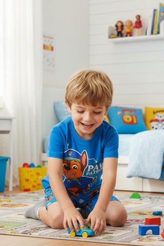 T-shirt en Short Paw Patrol - Marineblauw