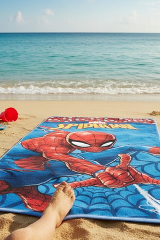 Toalla de playa Spider-Man Los Vengadores Marvel - 70 x 140 cm - Azul
