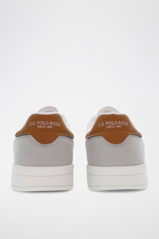 Zapatillas de piel Steve - Blanco y marrón