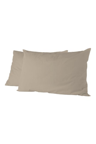 2 taies d'oreiller - Beige foncé - 50 x 70 cm