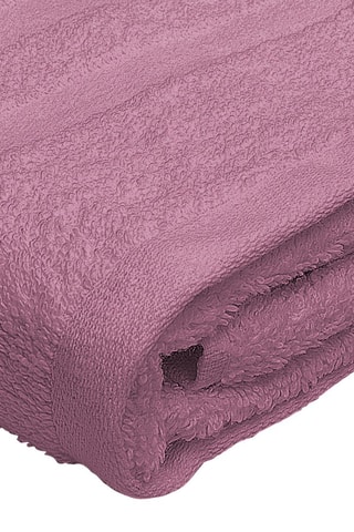 2 serviettes de toilette Le temps d'un bain - Beige clair et rose - 70 x 140 cm