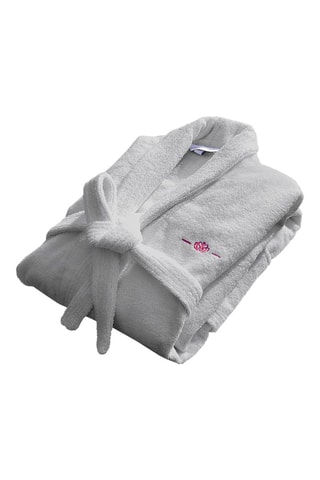 Sortie de bain et serviette coordonnée - Gris clair