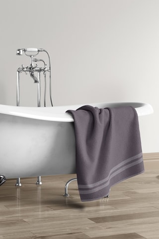 Sortie de bain et serviette coordonnée - Gris foncé