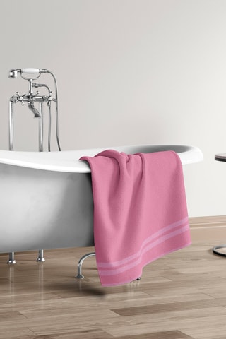 Sortie de bain et serviette coordonnée - Rose
