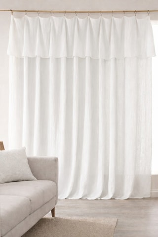 Parure de couette et rideau en gaze de coton La Sultane - Blanc