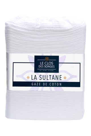 Parure de couette et rideau en gaze de coton La Sultane - Gris clair