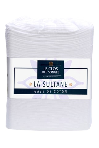 Parure de couette et rideau en gaze de coton La Sultane - Beige