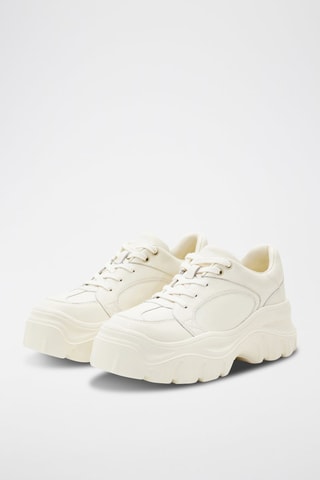 Baskets plateformes en cuir - Blanc 