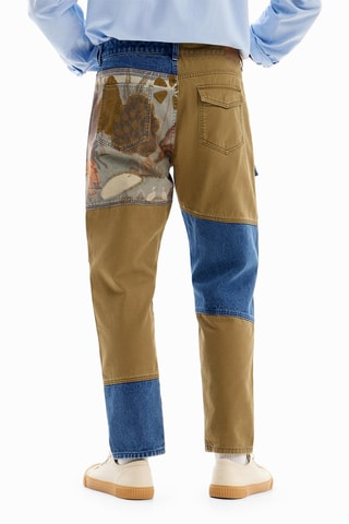 Pantalon - Kaki et bleu