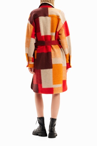 Manteau oversize en laine - Rouge