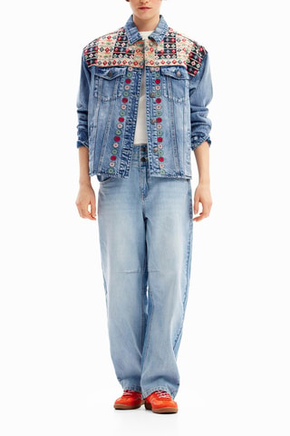 Veste en jean  - Bleu