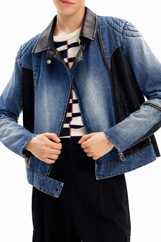 Veste regular - Bleu et noir