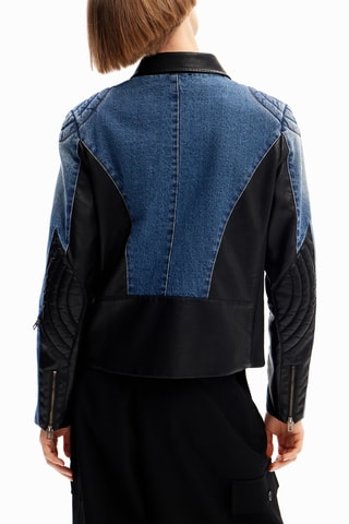 Veste regular - Bleu et noir