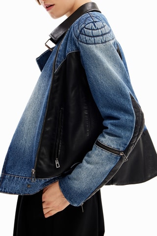 Veste regular - Bleu et noir