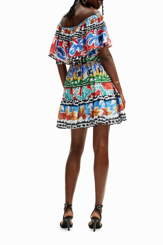 Robe patineuse - Bleu et rouge