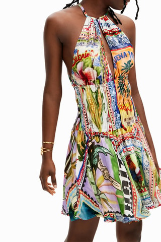 Robe patineuse sans manches - Multicolore