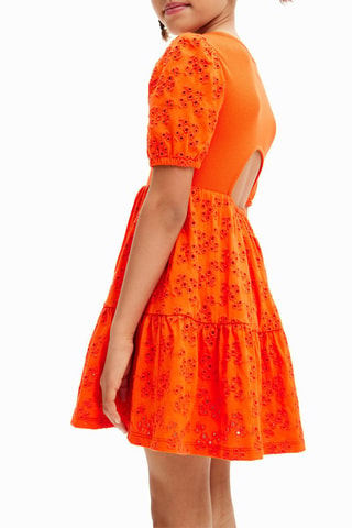 Robe en broderie anglaise - Rouge
