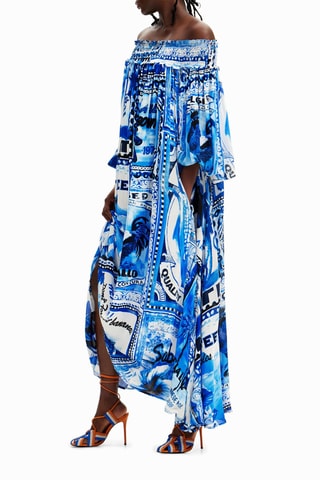 Robe longue - Bleu