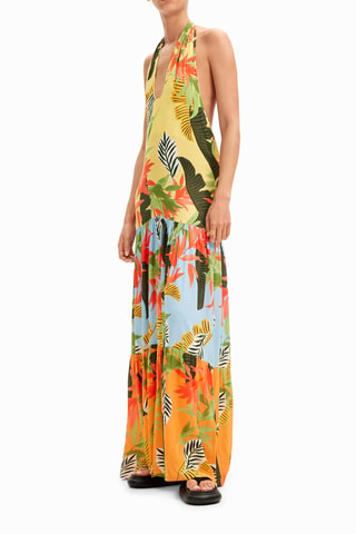 Robe de plage - Jaune et orange
