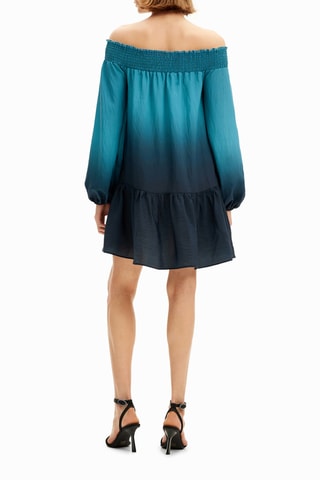 Robe taille basse dip and dye - Bleu