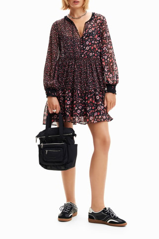 Robe patineuse - Noir et rouge