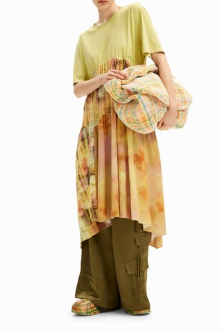 Robe trompe-l'oeil - Jaune