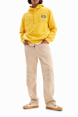 Sweat à capuche - Jaune