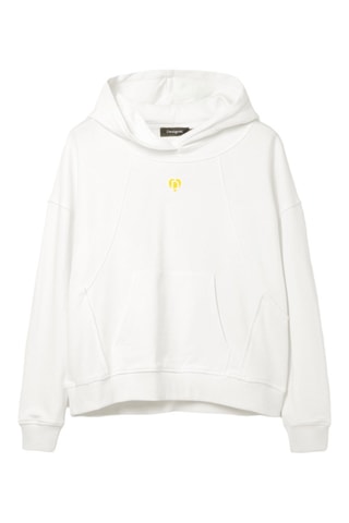 Sweat regular à capuche - Blanc