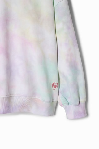 Sweat oversize tie and dye - Blanc et rose