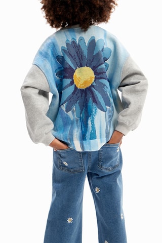 Sweat oversize - Gris chiné
