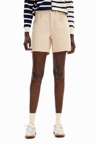 Short en jean - Beige