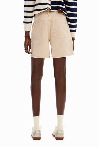 Short en jean - Beige