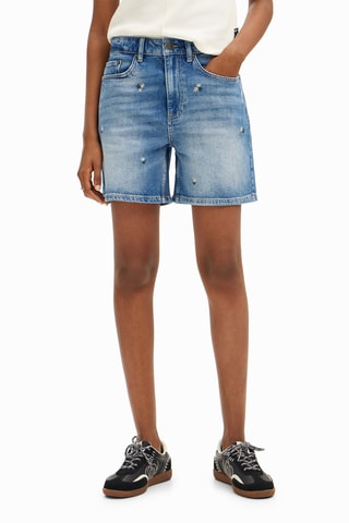 Short en jean - Bleu