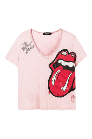 T-shirt Rolling Stones - Rose