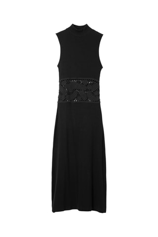 Robe midi sans manches - Noir