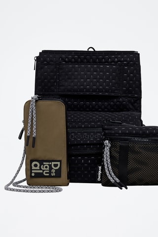 Sac bandoulière - Kaki et noir