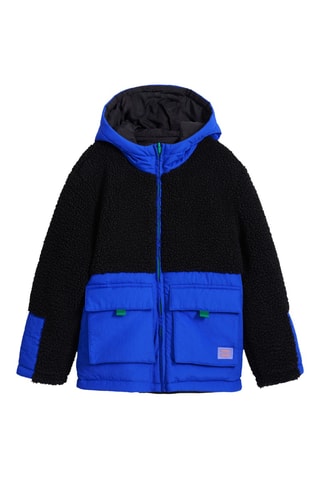 Blouson à capuche - Bleu et noir