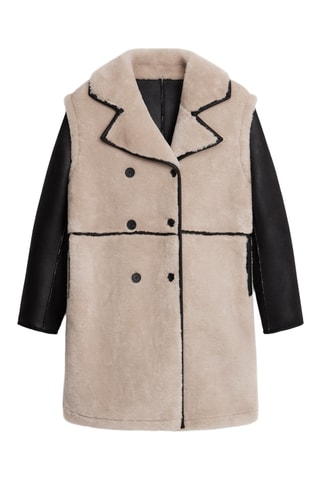 Manteau - Beige et noir