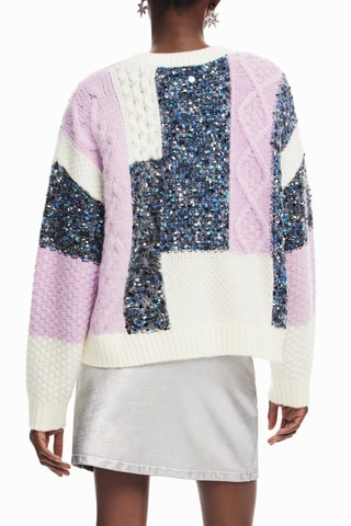 Pull - Blanc et lilas