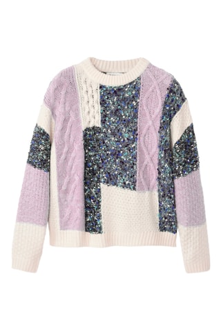 Pull - Blanc et lilas