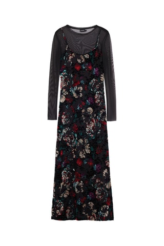 Robe trompe-l'œil - Noir