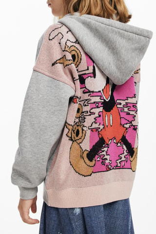 Sweat à capuche Mickey Disney - Gris